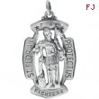 Sterling Silver 33.00X20.50 MM MEDAL ONLY Polished ST. FLORIAN MEDAL W/OUT CHAIN