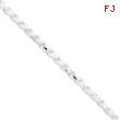 Sterling Silver 3.5mm Diamond-cut Rope Chain anklet