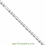 Sterling Silver 3.75mm Figaro Anchor Chain
