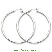 Sterling Silver 3x56 mm Round Hoop Earrings