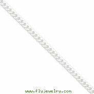 Sterling Silver 4.5mm Beveled Curb Chain