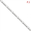 Sterling Silver 4mm Figaro Chain anklet