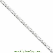 Sterling Silver 4mm Figaro Chain anklet