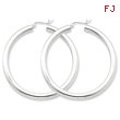 Sterling Silver 4mm Round Hoop Earrings