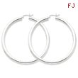 Sterling Silver 4mm Round Hoop Earrings