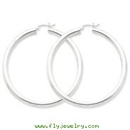 Sterling Silver 4mm Round Hoop Earrings