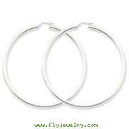 Sterling Silver 4mm Round Hoop Earrings