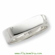 Sterling Silver 4mm Square Ring