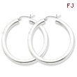 Sterling Silver 4x40 mm Round Hoop Earrings