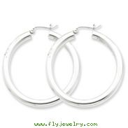 Sterling Silver 4x40 mm Round Hoop Earrings