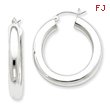 Sterling Silver 5.00mm Polished Hoop Earrings