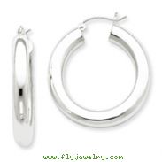 Sterling Silver 5.00mm Polished Hoop Earrings