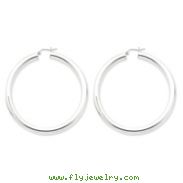 Sterling Silver 5.00mm Polished Hoop Earrings