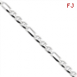 Sterling Silver 5.5mm Figaro Anchor Chain bracelet