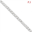 Sterling Silver 5.5mm Pave Curb Chain bracelet