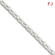 Sterling Silver 5mm Square Byzantine Chain bracelet