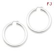 Sterling Silver 5x50 mm Round Hoop Earrings