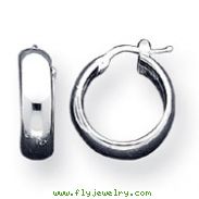 Sterling Silver 6.00mm Hoop Earrings