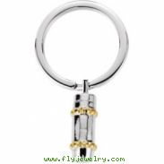 Sterling Silver 61.75 X Cylinder Ash Holder Key Chain With Packaging