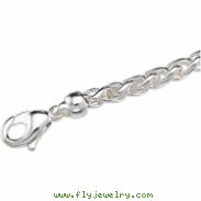 Sterling Silver 7 INCH Solid Wheat Chain