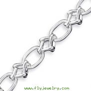 Sterling Silver 7.75inch Polished Fancy Link Bracelet