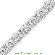 Sterling Silver 7.75inch Polished Fancy Link Toggle Bracelet