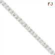 Sterling Silver 7mm Pave Curb Chain bracelet