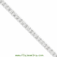 Sterling Silver 7mm Pave Curb Chain bracelet