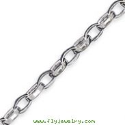 Sterling Silver 8.25''  Polished Oval Flat Link Bracelet