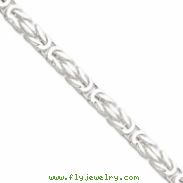 Sterling Silver 8.25mm Square Byzantine Chain