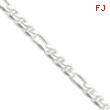 Sterling Silver 8.75mm Figaro Anchor Chain anklet