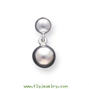 Sterling Silver 8mm Dangle Ball Earrings