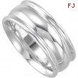 Sterling Silver 8mm Design Duo Band