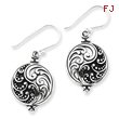 Sterling Silver Antique Filigree Ying And Yang Earrings