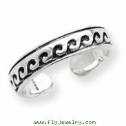 Sterling Silver Antiqued Adjustable Ring