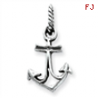 Sterling Silver Antiqued Anchor Pendant