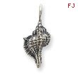 Sterling Silver Antiqued Conch Shell Pendant