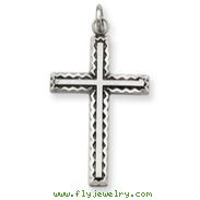 Sterling Silver Antiqued Cross Charm