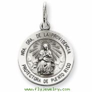 Sterling Silver Antiqued De La Providencia Medal