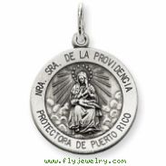 Sterling Silver Antiqued De La Providencia Medal