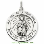 Sterling Silver Antiqued De La Providencia Medal