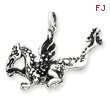 Sterling Silver Antiqued Dragon Charm