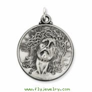 Sterling Silver Antiqued Ecce Homo Medal