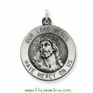 Sterling Silver Antiqued Ecce Homo Medal