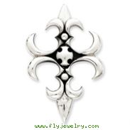 Sterling Silver Antiqued Gothic Cross Pendant