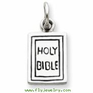 Sterling Silver Antiqued Holy Bible Charm