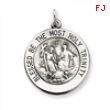 Sterling Silver Antiqued Holy Trinity Medal