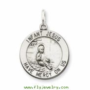 Sterling Silver Antiqued Infant Jesus Medal