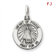 Sterling Silver Antiqued Infant of Prague Medal