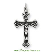 Sterling Silver Antiqued INRI Crucifix Pendant